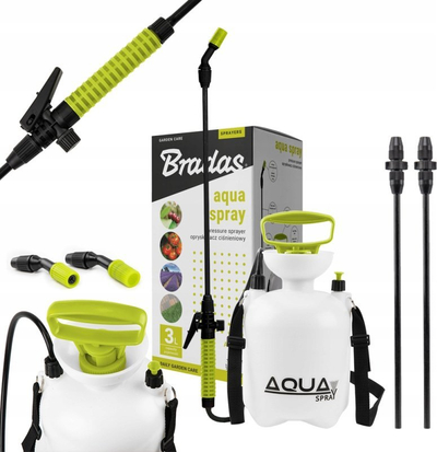 Pompë me presion Aqua Spray Lime, 3L, hinkë e gjerë, jeshile