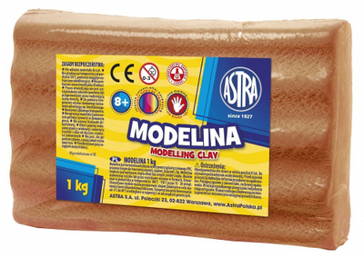 Plastelinë modeluese Astra Modeling Clay, 1kg, termofikse, gri e hirtë