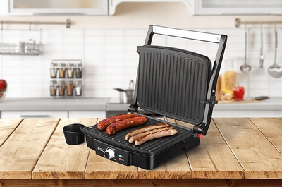 Grill kontakti EKG ECGKG100, 2000W, 3 pozicione pune, inox