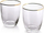 Set gotë Lumarko Mada Gold, 450ml, 2 copë, transparent / i artë