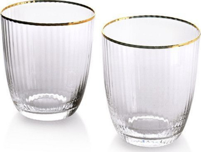 Set gotë Lumarko Mada Gold, 450ml, 2 copë, transparent / i artë