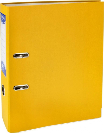 Dosje klasore Starpak Binder A4, shpinë 75mm, skaje metalike, e verdhë