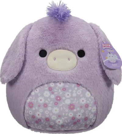 Lodër pelushi Squishmallows Delzi Donkey, 30cm, gri