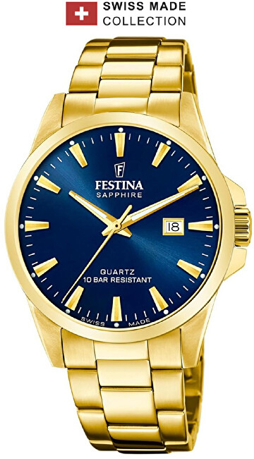 Orë dore për meshkuj Festina Swiss Made 20044/3, e artë