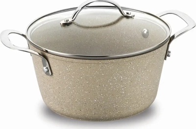 Tenxhere Korkmaz Granita, 8L, alumini me veshje jo ngjitëse, bezhë