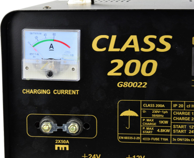 Полнач за батерии Geko Rectifier, старт 12/24V, 200A, црн
