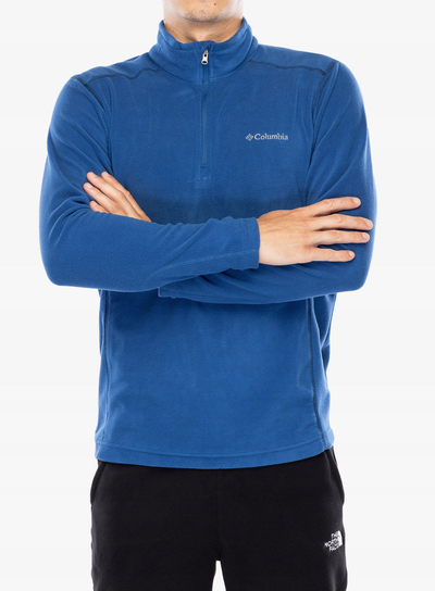 Bluzë polar Columbia Klamath Range II Half Zip, e lehtë, me jakë të lartë, blu