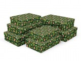 Kuti dhuratash për Krishtlindje Christmas A V011 E, karton 1.5mm, 32x20x8cm, jeshile e errët