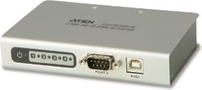 Adapter USB Aten UC2324, 4x RS232, ngjyrë argjendi