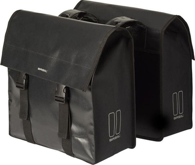 Çantë dyshe biçiklete Basil Urban Load DB, 48-53L, që s’e merr uji, e zezë
