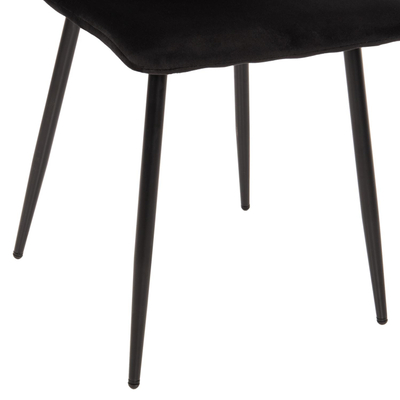 Karrige ngrënieje Latrell 43x54x88Hcm (HM8587.04), zezë