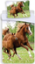 Set çarçafësh Horses, 140x200 cm, 100% pambuk, me kuaj në galop