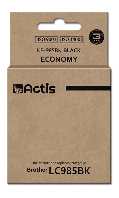 Ngjyrë për printer Actis KB-985Bk (zëvendësim për Brother LC985BK), 28.5 ml, e zezë