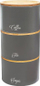 Set enësh kuzhine Klausberg KB-7543, 3 copë, çelik me kapak bambuje, gri
