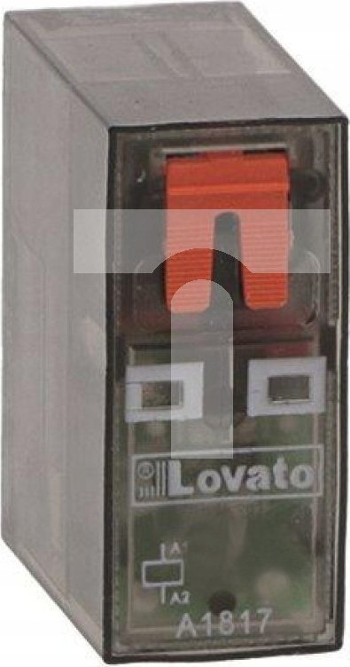 Relé montim në shinë DIN Lovato HR501CA230, spirale 230V AC, 16A SPDT, transparent