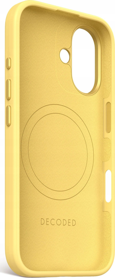 Mbrojtëse telefoni Decoded AntiMicrobial, silikon, MagSafe, e verdhë, për iPhone 16