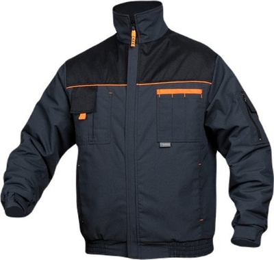 Работна јакна SARA Workwear Posejdon Winter, термо, 250 g/m², графитна со портокалова