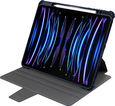 Mbulesë tablet Nillkin Bumper SnapSafe, për iPad Air 13 2024 dhe iPad Pro 11, magnetike, me mbajtëse stilolapsi, blu e errët