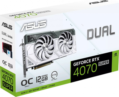 Kartelë grafike Asus Dual GeForce RTX 4070 SUPER White OC 12GB GDDR6X
