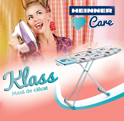 Dërrasë hekurosjeje Heinner Klass, 125x42 cm, shumëngjyrëshe