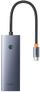 Hub USB C Baseus UltraJoy, 4xUSB A 3.0, 1xUSB C 5V, gri
