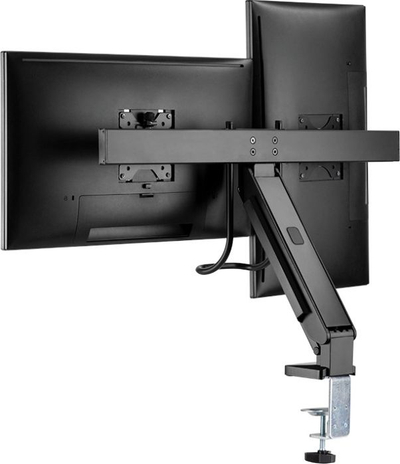 Mbajtëse tavoline për monitorë LogiLink BP0102, për 2 monitorë 17"-27", metal, e zezë