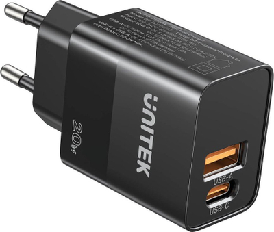 Karikues muri Unitek, 20W, 1x USB-A 1x USB-C, i zi