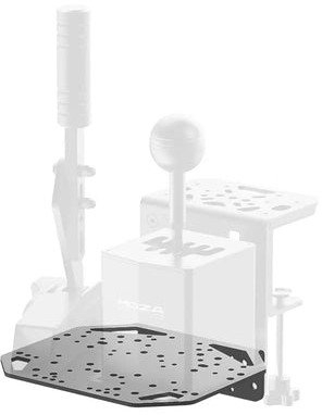 Универзална монтажна плочка MOZA Universal Mounting Plate, за менувач и рачна сопирачка, челик, црна