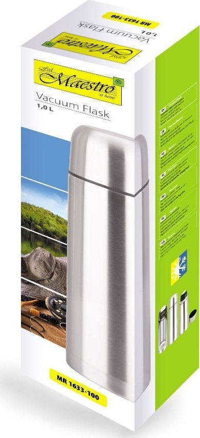 Termos çeliku Maestro MR-1633-50, 0.5L, me çantë me vete, argjendtë