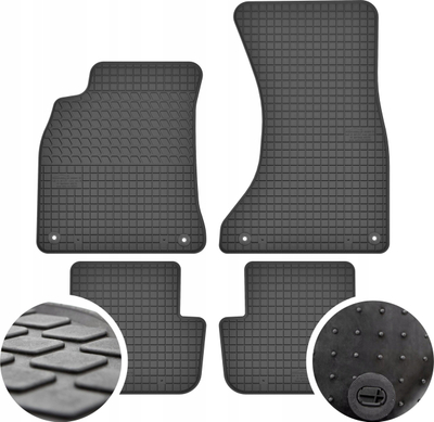 Tapete gome dyshemeje Rubber Floor Mats për Audi A4 B8 A5, set 4 pjesë, të zeza