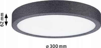 Plafonierë LED Paulmann Cosara, 15W, 30 cm, gri e errët
