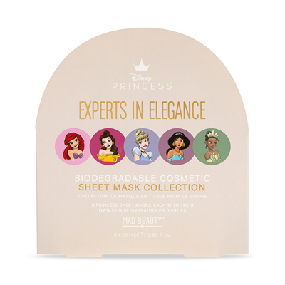 Set maska tekstili për fytyrë Mad Beauty Pure Princess, 5 x 25 ml