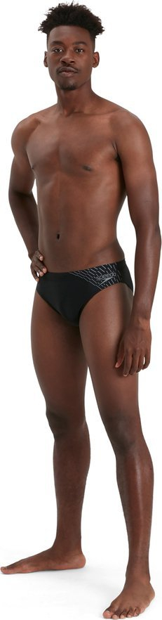 Rroba banje Speedo Eco Medley Logo, stil briefs, material ECO EnduraFlex, të zeza