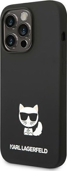 Mbulesë telefoni Karl Lagerfeld Silicone Choupette Body, për iPhone 14 Pro 6.1", hardcase, e zezë