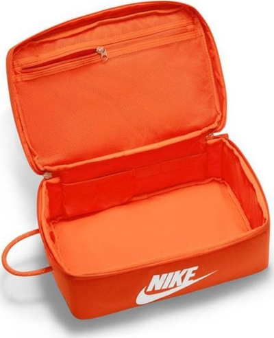 Çantë për këpucë golfi Nike Shoebox, prej tekstili, me rrip, portokalli