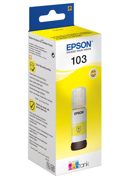 Ngjyrë për printer Epson 103, 70 ml, e verdhë