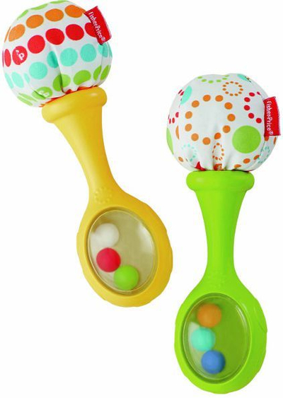 Lodra trokitëse Fisher Price, 2 copë, shumëngjyrëshe