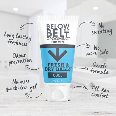 Krem intim për meshkuj Below The Belt Fresh & Dry Balls Cool, 75ml, efekt ftohës