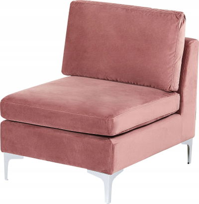 Modul divani EVJA Velvet, 1 vend, metal, rozë