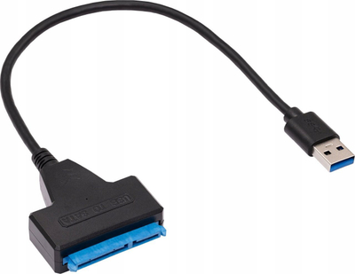 Adapter Akyga AK-CA-86, SATA III 22-pin në USB 3.0, 30cm, i zi