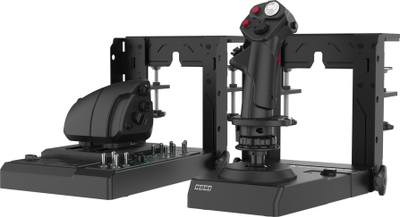 Џојстик Hori HOTAS Flight Control System, со throttle и држач, за PC, црн