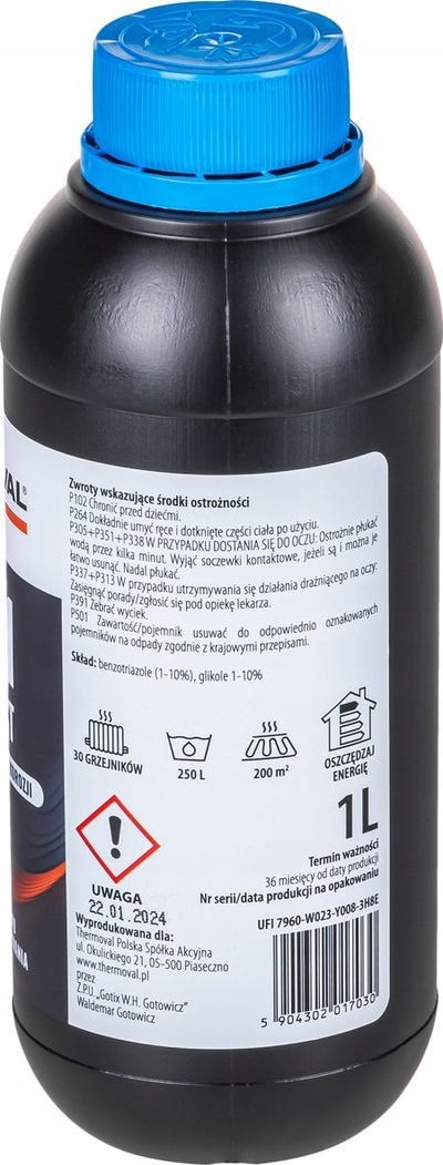 Solucion kundra ndryshkut Thermoval TVL1, 1L, për sistemet e ngrohjes