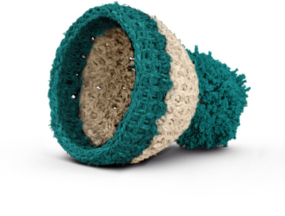 Kapak për veze 58 Products Egg Cup Hat, lesh myboshi, jeshile ivory