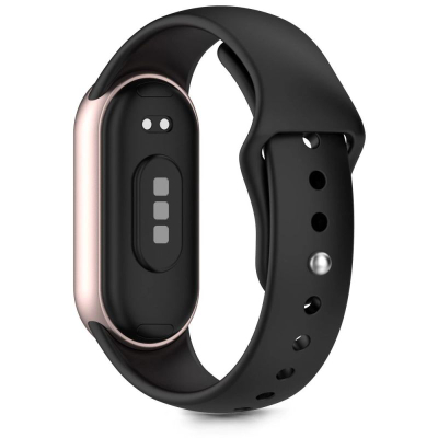Rrip dore Tech-Protect Iconband Pure për Xiaomi Smart Band 8 9 10 NFC, silikon, i zi