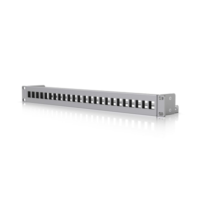 Panel rrjeti Ubiquiti Blank Keystone, 24 porta, 1U, argjendtë
