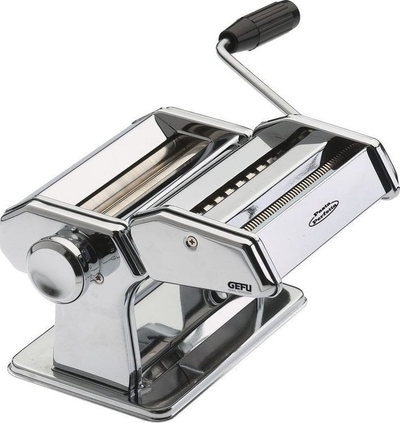 Makinë pastash Gefu Pasta Machine 28300, me dorë, çelik inoksi, argjendtë