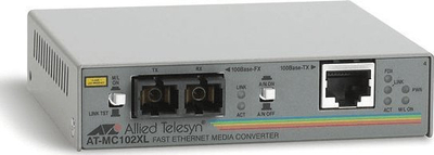 Konvertues rrjeti Allied Telesyn AT-MC102XL, 100Base-TX n’ 100Base-FX SC, 2 km, gri