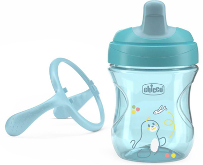 Gotë trajnuese Chicco Training Cup 6m+, 200 ml, me doreça, rozë