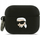 Mbështjellës silikoni Karl Lagerfeld Karl Head 3D për AirPods Pro 3, me karabinë, i zi
