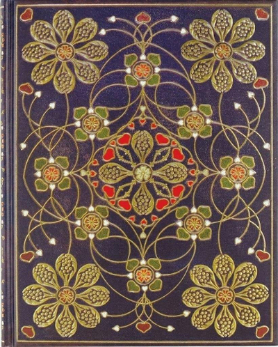 Fletore Peter Pauper Press Large Notebook Antique Flowers, format i madh, kapak i fortë, shumëngjyrëshe
